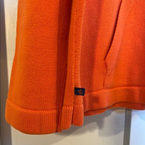 Ralph Lauren Orange Petite Cotton Knit Long Sleeve Pull Over Hoodie PM - Picture 7 of 14